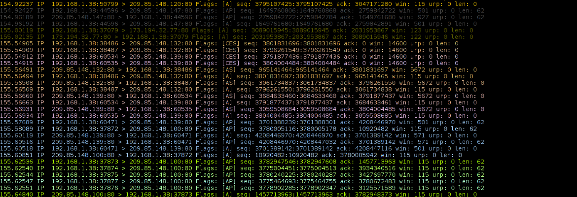 Captcp Show Output on urxvt